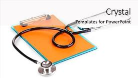  Presentation with clipboard stethoscope - Amazing presentation having  backdrop and a  colored foreground.