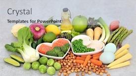  Presentation with carbs - Cool new slide deck with healthy-heart-food-concept backdrop and a lemonade colored foreground