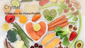  Presentation with heart health - Presentation theme featuring healthy-heart-food-for-fitness background and a lemonade colored foreground