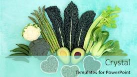  Presentation with cardiovascular - Cool new presentation design with healthy-heart-food-with-green backdrop and a arctic colored foreground