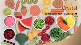  Presentation with heart health - Cool new PPT theme with healthy-heart-immune-boosting-super backdrop and a coral colored foreground