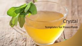  Presentation with sage - Slide deck consisting of healthy-herbal-sage-tea background and a yellow colored foreground