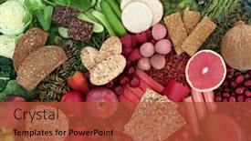  Presentation with food minerals - Presentation enhanced with healthy-high-fibre-food background and a red colored foreground