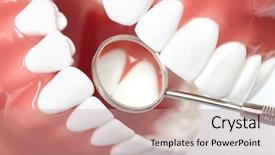  Presentation with human mouth - Colorful theme enhanced with healthy human teeth backdrop and a  colored foreground