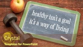  Presentation with fitness goal - Theme featuring healthy-is-not-a-goal background and a  colored foreground