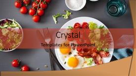  Presentation with keto - PPT theme enhanced with healthy keto diet breakfast egg background and a red colored foreground