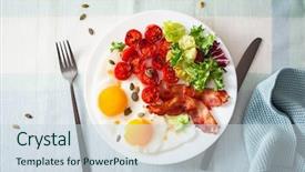  Presentation with keto - Amazing slides having healthy keto diet breakfast egg backdrop and a lemonade colored foreground