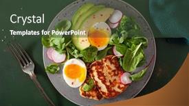  Presentation with avocado - Beautiful PPT layouts featuring healthy-keto-paleo-diet-breakfast backdrop and a tawny brown colored foreground