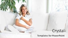  Presentation with healthy life style - Slide set consisting of healthy life style - young sexy woman relaxation background and a white colored foreground