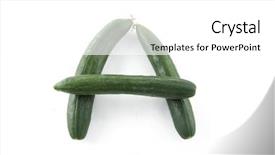 Presentation with agriculture cucumber - Slides featuring healthy life style ppth - cucumber background and a white colored foreground