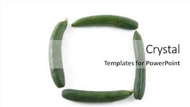  Presentation with agriculture cucumber - Presentation theme enhanced with healthy life style ppth - cucumber background and a white colored foreground