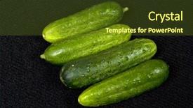  Presentation with black panthers - Presentation theme enhanced with healthy life style ppth - cucumbers isolate on black background and a tawny brown colored foreground