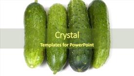  Presentation with cucumbers cultivation - Slides consisting of healthy life style ppth - cucumbers isolate on white background and a tawny brown colored foreground