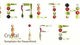  Presentation with healthy life style - Theme having healthy life words made background and a cream colored foreground