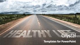  Presentation with rural health - Slide deck consisting of healthy life written on rural background and a gray colored foreground