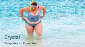  Presentation with health organisation during covid 19 - Audience pleasing presentation design consisting of healthy lifestyle and slimming theme backdrop and a sky blue colored foreground