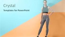  Presentation with exercise sport - Slides enhanced with healthy-lifestyle-and-sport-concepts background and a cool aqua colored foreground