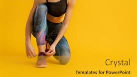  Presentation with healthy lifestyle cute - Presentation design with healthy-lifestyle-and-sport-concepts background and a gold colored foreground