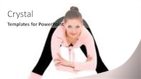  Presentation with stretch - PPT theme consisting of healthy lifestyle - full length portrait of smiling young fitness girl in perfect shape sporty caucasian female model isolated on white background cheerful young woman doing stretch exercise background and a white colored foreground