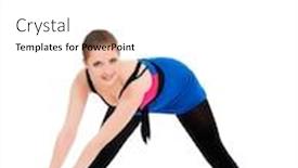  Presentation with stretch - Colorful PPT theme enhanced with healthy lifestyle - full length portrait of smiling young fitness girl in perfect shape sporty caucasian female model isolated on white background cheerful young woman doing stretch exercise backdrop and a white colored foreground