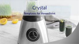  Presentation with wheat - Amazing slide deck having healthy lifestyle immunity - blender with wheat grass backdrop and a sky blue colored foreground