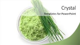  Presentation with immunity - Audience pleasing slides consisting of healthy lifestyle immunity - bowl with wheat grass powder backdrop and a white colored foreground