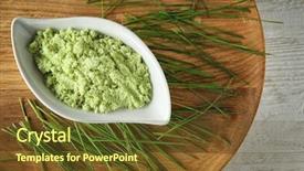  Presentation with immunity - PPT layouts consisting of healthy lifestyle immunity - dish with wheat grass sprouts background and a  colored foreground