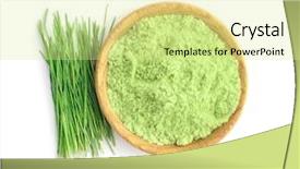  Presentation with immunity - Beautiful theme featuring healthy lifestyle immunity - plate with wheat grass powder backdrop and a  colored foreground