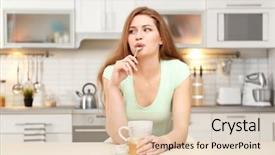  Presentation with immunity - Audience pleasing slides consisting of healthy lifestyle immunity - positive young woman with honey backdrop and a  colored foreground