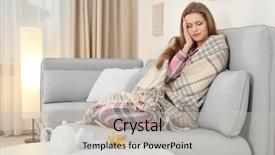  Presentation with aztecs blanket - Cool new presentation with healthy lifestyle immunity - sick woman wrapped in warm backdrop and a  colored foreground