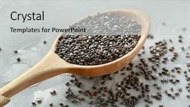  Presentation with immunity - Audience pleasing slides consisting of healthy lifestyle immunity - spoon with chia seeds backdrop and a  colored foreground