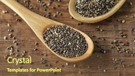 Presentation with immunity - PPT layouts with healthy lifestyle immunity - spoons with chia seeds background and a tawny brown colored foreground