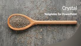  Presentation with immunity - PPT layouts consisting of healthy lifestyle immunity - wooden spoon with chia seeds background and a  colored foreground
