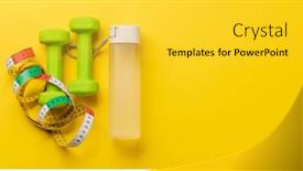  Presentation with sport drink - Theme consisting of healthy-lifestyle-sport-and-diet background and a yellow colored foreground