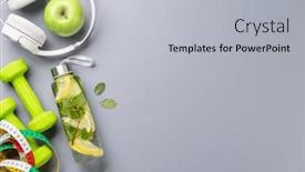 Presentation with food sport - Presentation consisting of healthy-lifestyle-sport-and-diet background and a light gray colored foreground