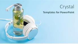  Presentation with lemonade - Theme featuring healthy-lifestyle-sport-and-diet background and a sky blue colored foreground