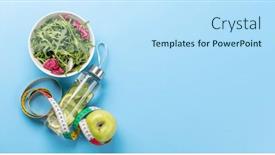  Presentation with food sport - Slide deck enhanced with healthy-lifestyle-sport-and-diet background and a sky blue colored foreground