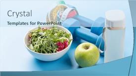  Presentation with food sport - Presentation theme having healthy-lifestyle-sport-and-diet background and a sky blue colored foreground