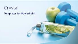  Presentation with food sport - PPT theme enhanced with healthy-lifestyle-sport-and-diet background and a sky blue colored foreground