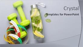  Presentation with food sport - Presentation design consisting of healthy-lifestyle-sport-and-diet background and a lemonade colored foreground