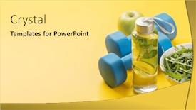  Presentation with food sport - PPT layouts with healthy-lifestyle-sport-and-diet background and a blonde colored foreground