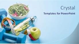  Presentation with food sport - Slide deck featuring healthy-lifestyle-sport-and-diet background and a sky blue colored foreground