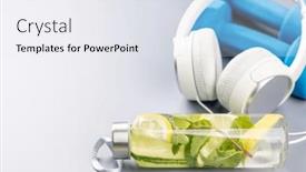  Presentation with food sport - Presentation consisting of healthy-lifestyle-sport-and-diet background and a sky blue colored foreground