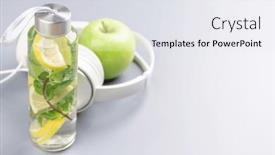  Presentation with lemonade - Theme consisting of healthy-lifestyle-sport-and-diet background and a white colored foreground