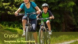  Presentation with healthy lifestyle - Audience pleasing presentation theme consisting of healthy-lifestyle-teenage-girl backdrop and a tawny brown colored foreground