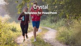  Presentation with healthy lifestyle - Slides enhanced with healthy lifestyle while jogging along background and a tawny brown colored foreground