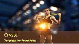  Presentation with healthy lifestyles - Presentation design with healthy-lifestyles-concept-mixed-media background and a tawny brown colored foreground