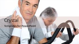  Presentation with healthy living - Cool new presentation theme with healthy living - couple in the gym backdrop and a coral colored foreground