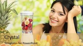  Presentation with healthy living - Slide set enhanced with christian - louvre museum it s construction background and a light blue colored foreground.