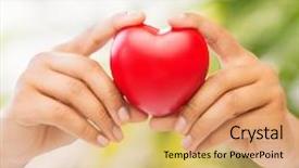  Presentation with heart health - Slide deck having healthy living - health and charity concept background and a coral colored foreground